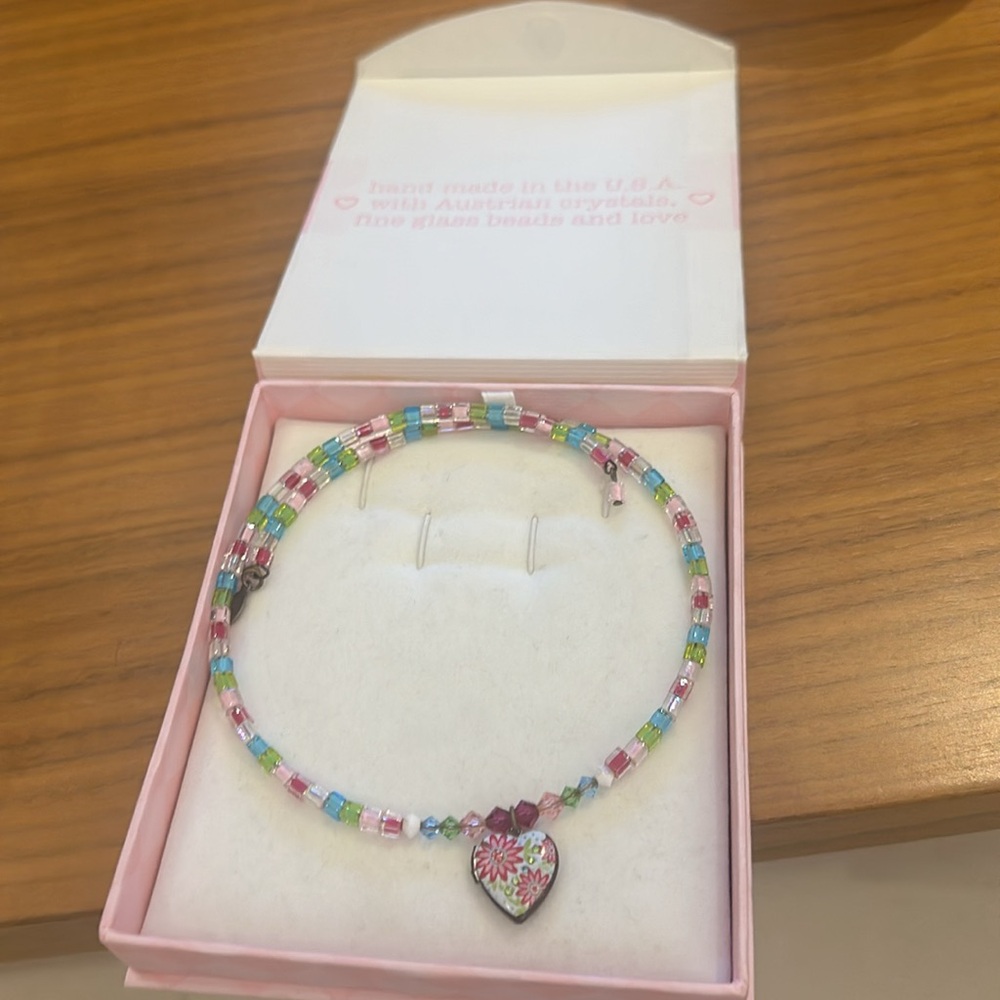 Hand made necklace with Australian crystals and fine glass beads.